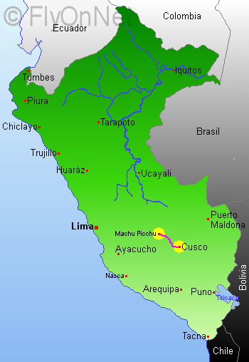 Mappe del tour di Machu Picchu